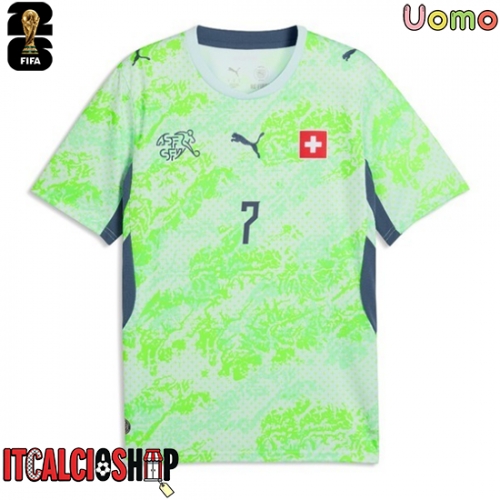 Svizzera Breel Embolo #7 Seconda Maglia Mondiali 2026 Manica Corta